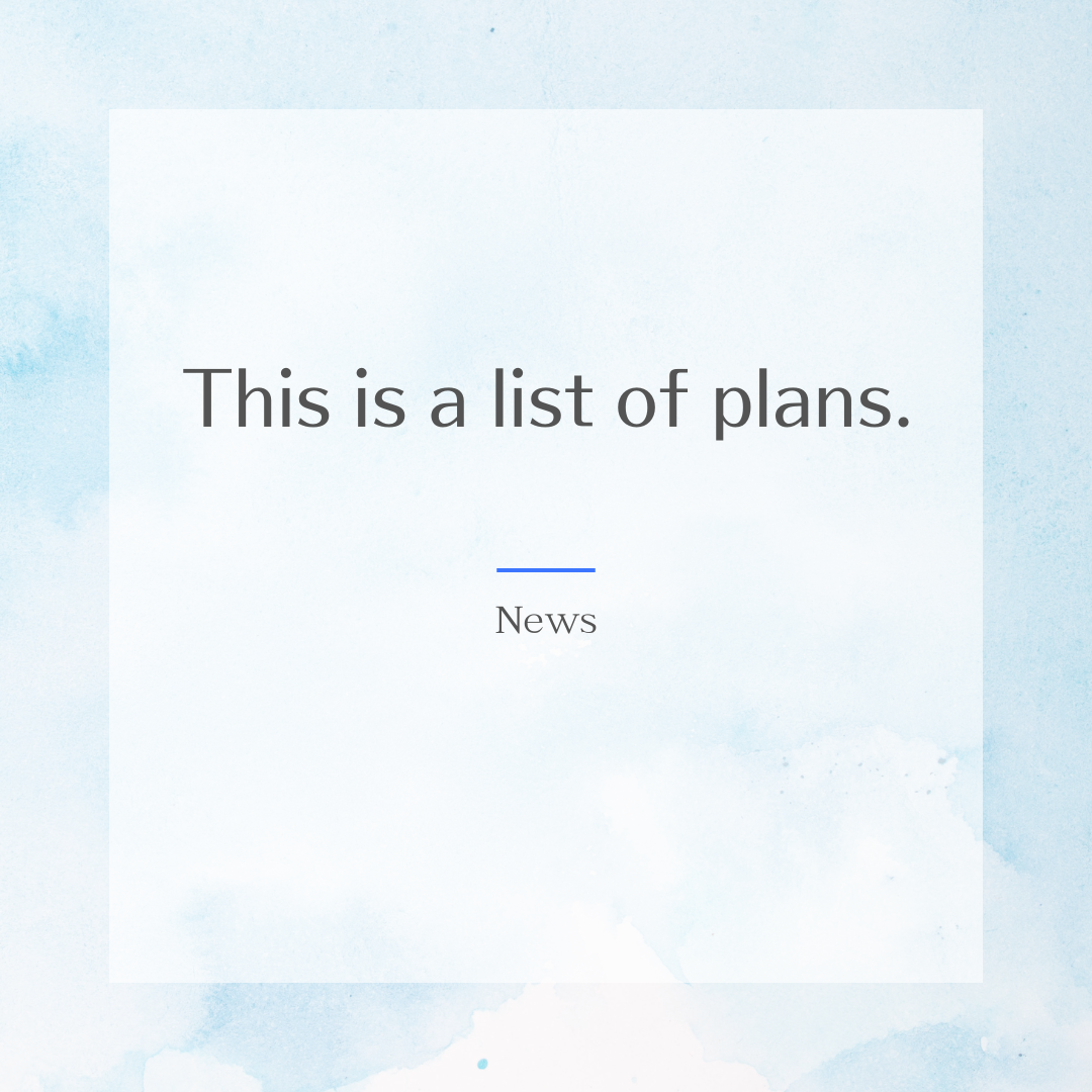 This is a list of plan